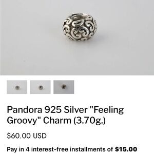 Pandora “feeling groovy” charm